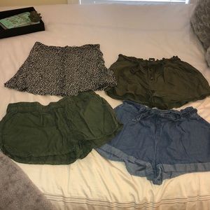 American Eagle shorts and a skirt